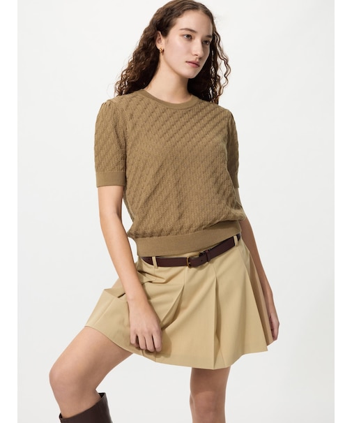 ポインテールクルーネックセーター/ウォッシャブル