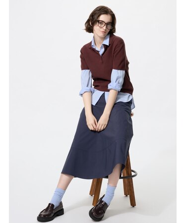 コットンナイロンサーキュラースカート