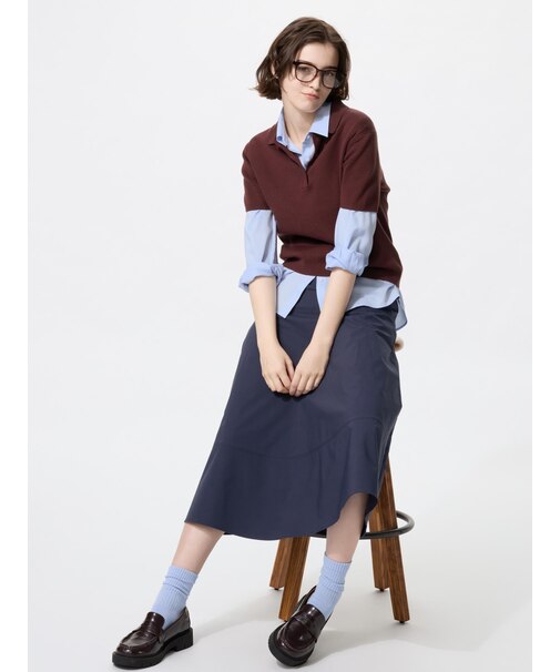 コットンナイロンサーキュラースカート