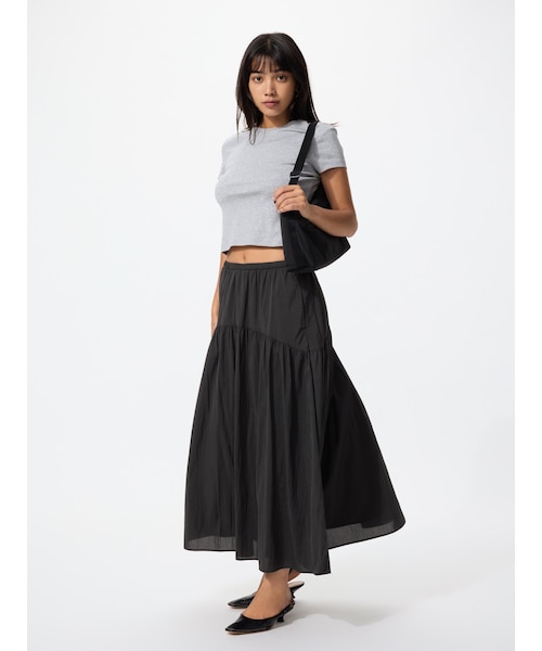ナイロンギャザースカート｜ユニクロの通販｜&mall（アンドモール
