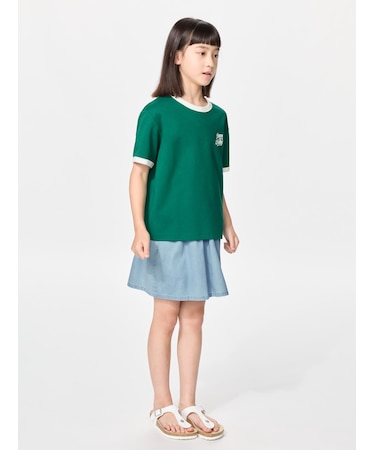 GIRLS デニムミニスコート