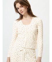 リブVネックカーディガン