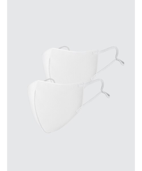 ３セット UNIQLO ユニクロ　マスク　エアリズム3Dマスク2枚　L ホワイト エアリズム3Dマスク/2枚組｜ユニクロの通販｜&mall（アンドモール