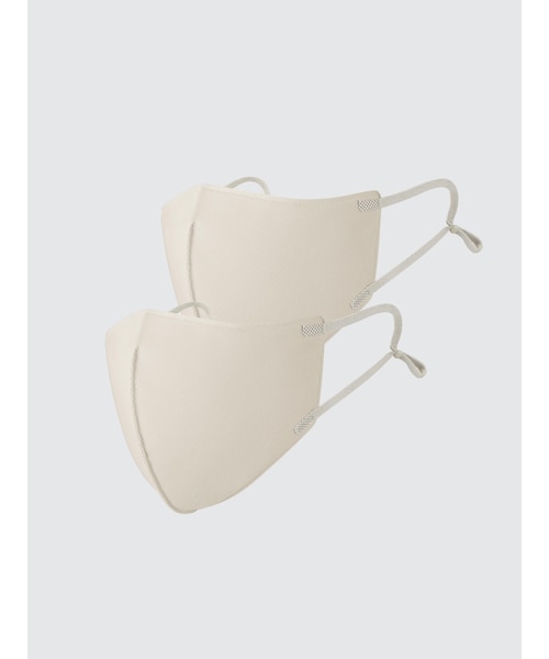 ３セット UNIQLO ユニクロ　マスク　エアリズム3Dマスク2枚　L ホワイト エアリズム3Dマスク/2枚組｜ユニクロの通販｜&mall（アンドモール