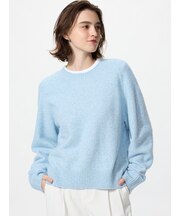 スフレヤーンクルーネックセーター