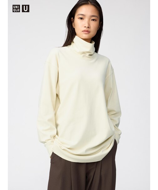 タートルネックロングT