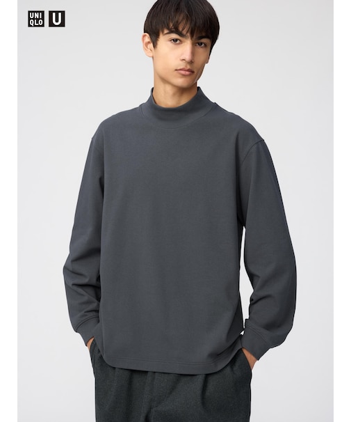 モックネックTシャツ