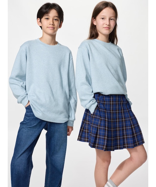 ソフトニットフリースクルーネックTシャツ