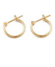 【新品】 K18 ピアス フープ パイプ リング 18金 K18ゴールド ゴールド レディース