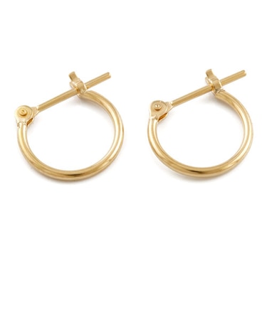 【新品】 K18 ピアス フープ パイプ リング 18金 K18ゴールド ゴールド レディース