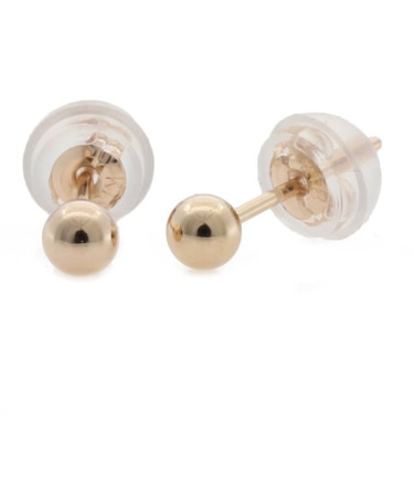 【新品】 K18PG ピアス 丸玉 3ｍｍ ボール 18金 K18ピンクゴールド ピンクゴールド レディース