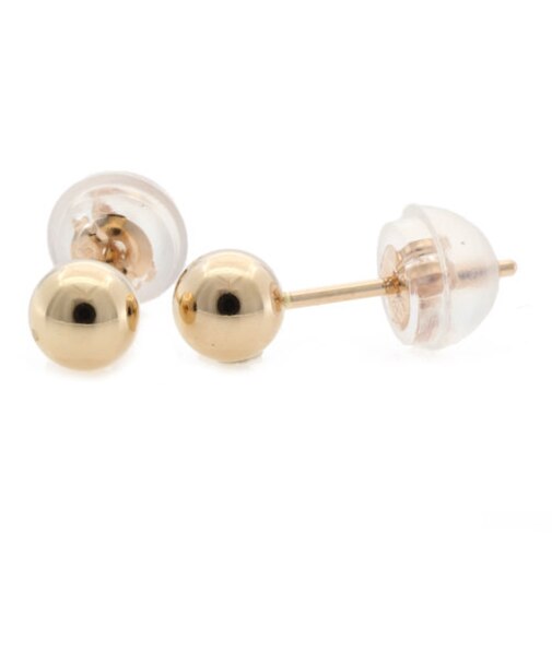 【新品】 K18PG ピアス 丸玉 4ｍｍ ボール 18金 K18ピンクゴールド ピンクゴールド レディース