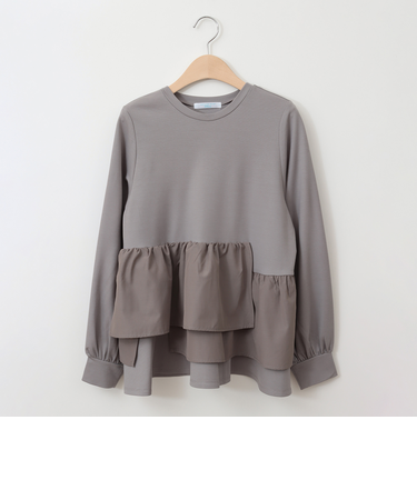 ラッフルフレアカットプルオーバー[21211209]natural mist