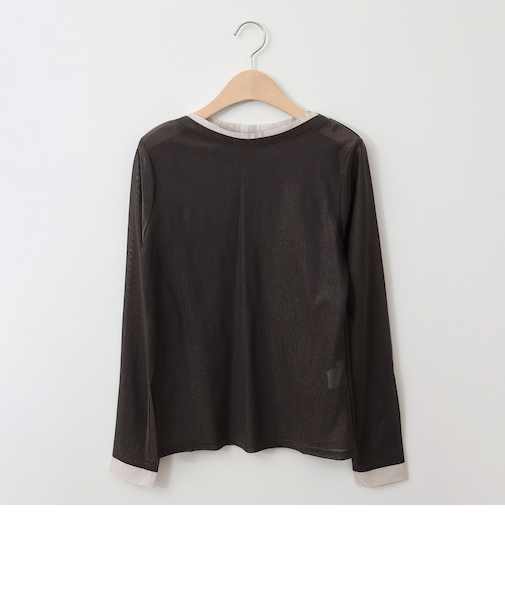 ラメシアーレイヤード風プルオーバー[21211212]natural mist