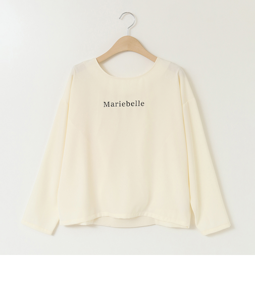 【洗える】ロゴデザインバックタックプルオーバー[61211204]natural mist