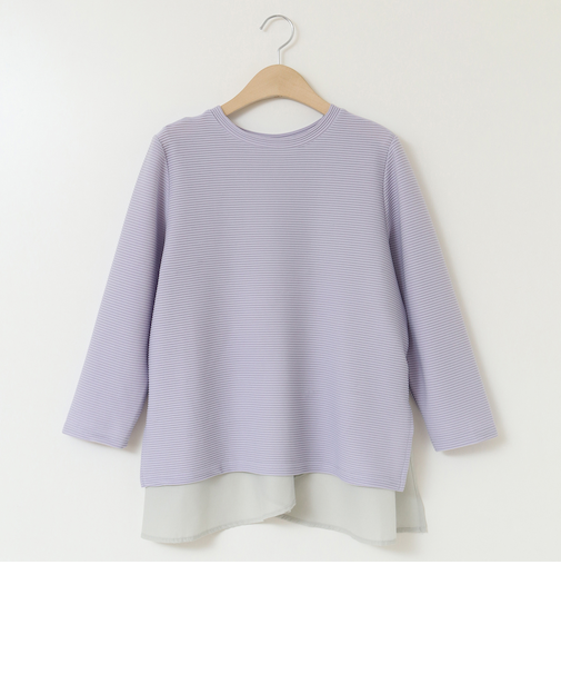 【洗える】バックヘムドッキングプルオーバー[61211205]natural mist