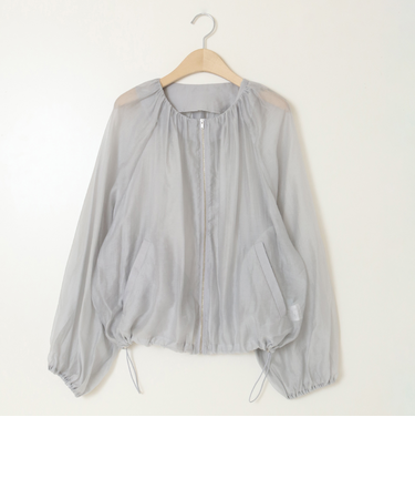 バルーンシアージップアップブルゾン[40814223]natural mist