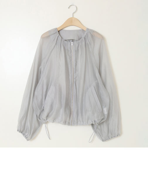 バルーンシアージップアップブルゾン[40814223]natural mist