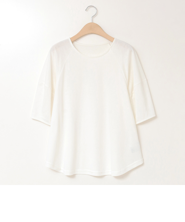 【UVケア】ラグランスリーブカットソー[41411288]natural mist