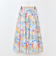 アートプリントティアードスカート[41415147]natural mist