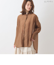 オーバーシルエットシアーブラウス[40813305]natural mist