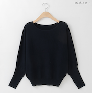 タックリブニットドルマンプルオーバー  [41412465]natural mist