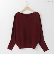 タックリブニットドルマンプルオーバー  [41412465]natural mist