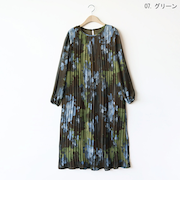 フラワーアートプリーツワンピース[41416355]natural mist