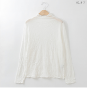 クシュクシュシアーハイネックトップ  [70211456]natural mist