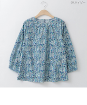 ボタニカルプリントコットンブラウス  [41413669]natural mist