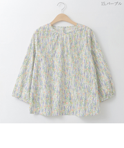ボタニカルプリントコットンブラウス  [41413669]natural mist