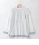 ダブルポケットバンドカラーデザインシャツ  [30113648]natural mist