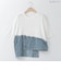 イレギュラーデニムジョイントTシャツ  [22011461]natural mist