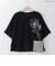 プリントフラワードルマンTシャツ  [22011464]natural mist