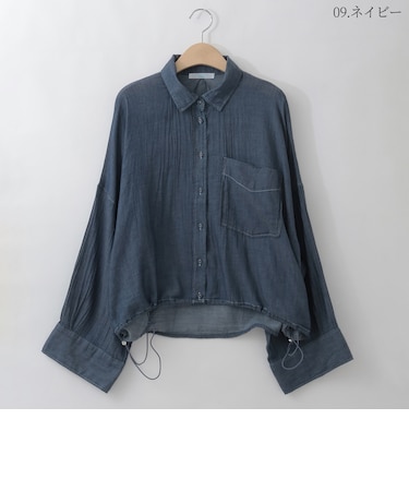 裾ドロストドルマンシャツ  [31813638]natural mist
