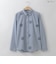 【洗える】フラワー刺繍デザインシャツ  [71213730]natural mist