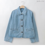 切り替えステッチデニムジャケット  [41414448]natural mist