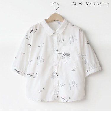 刺繍デザインコットンブラウス  [30113699]natural mist