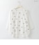 【洗える】サークルモチーフ刺繍ブラウス  [41713674]natural mist