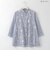 フラワーサークル刺繍ストライプシャツ  [41713676]natural mist