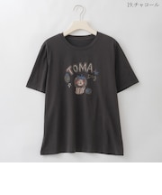 TOMA DOGアートプリントTシャツ  [22011535]natural mist