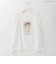 フラワーパンプキンプリント刺繍デザインTシャツ  [22011543]natural mist
