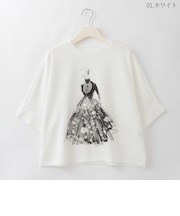 デッサンアートパールポイントTシャツ  [22011562]natural mist