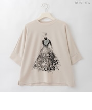 デッサンアートパールポイントTシャツ  [22011562]natural mist