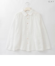 コットンレースデザインブラウス  [41413771]natural mist