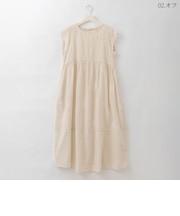 サークル刺繍デザインワンピース  [61716375]natural mist