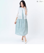 サークル刺繍デザインワンピース  [61716375]natural mist