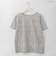 リーフ刺繍シアージョイントTシャツ  [41411520]natural mist