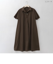 リブジョイントオープンカラーワンピース  [61716372]natural mist