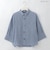 ビックボタンラウンドヘムデザインシャツ  [41413755]natural mist